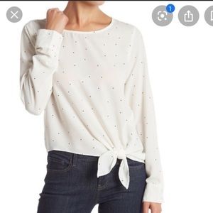 Socialite Dotted Blouse Sz M Nordstrom Rack